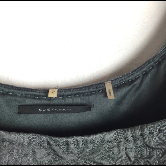 Elie Tahari Grey Brocade Sheath Dress - Picture 2 of 3